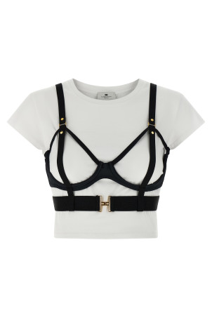 T-shirt + bra Black-grey