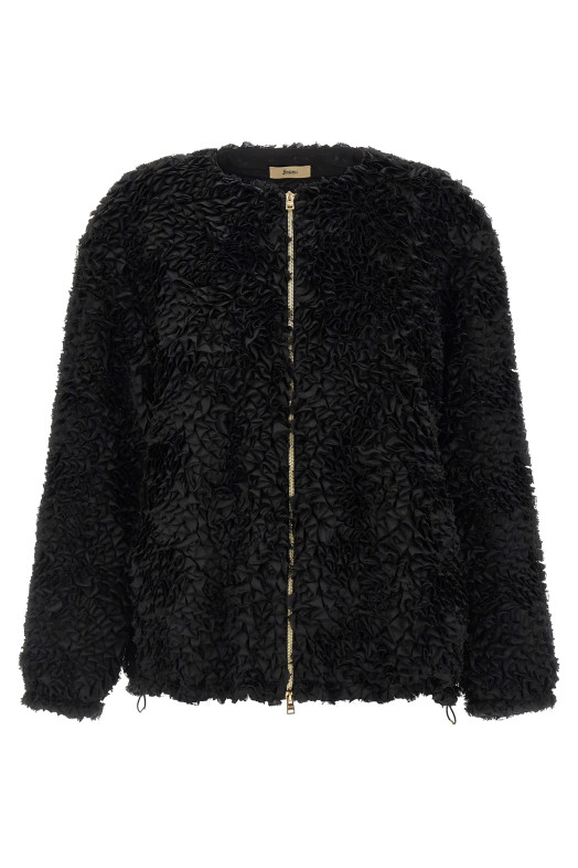 Mini ruffle jacket Black