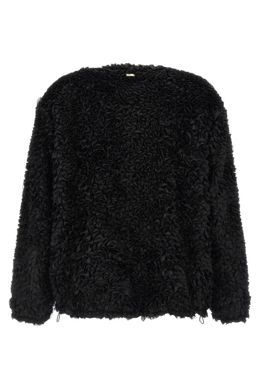 Mini ruffle jacket Black