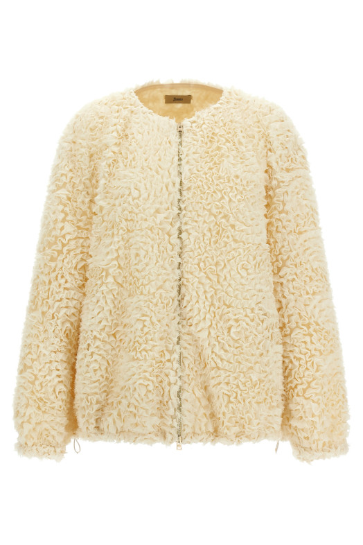 Mini ruffle jacket White