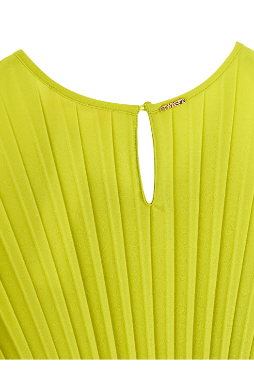 Pleated dress Green