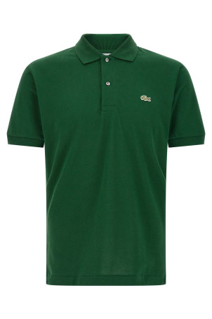 Logo patch polo shirt Green