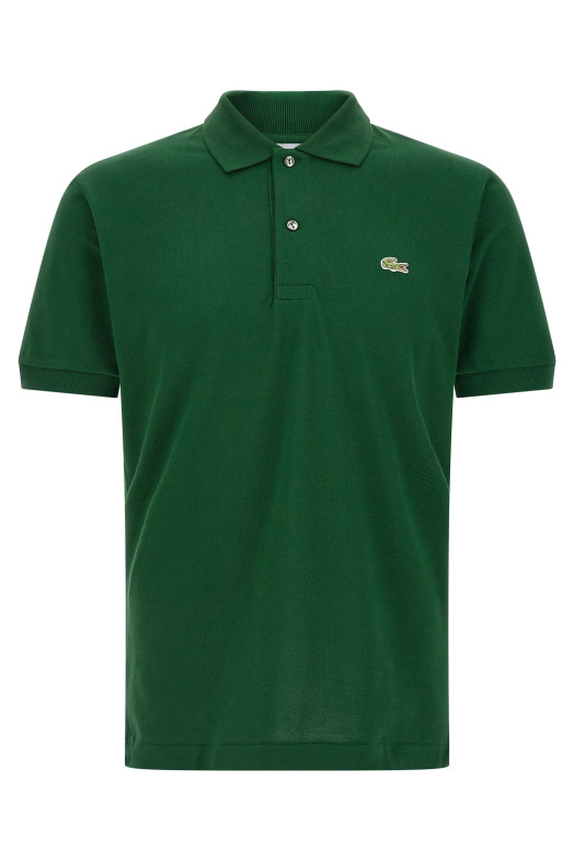 Logo patch polo shirt Green