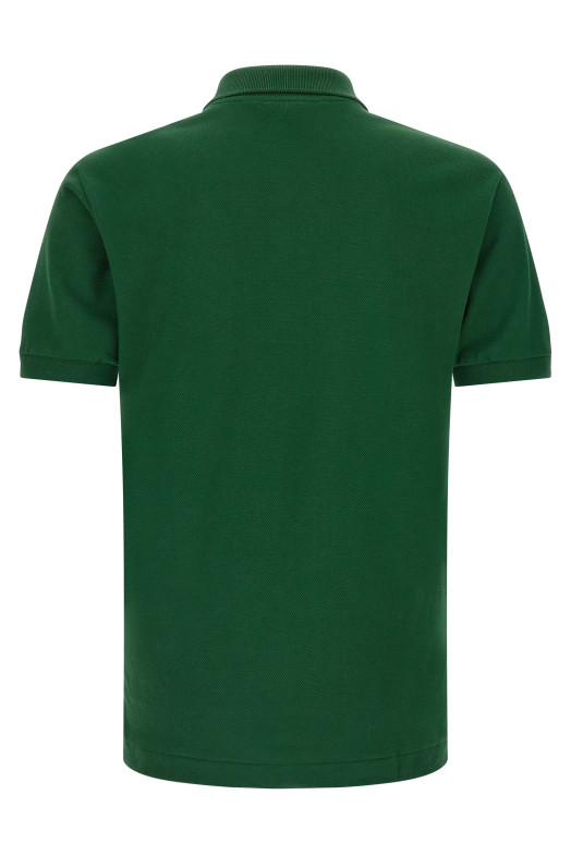 Logo patch polo shirt Green