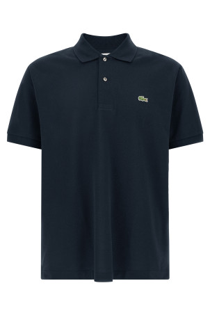 Logo patch polo shirt Blue