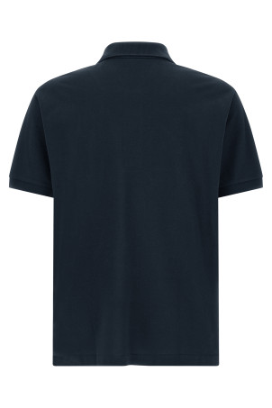 Logo patch polo shirt Blue