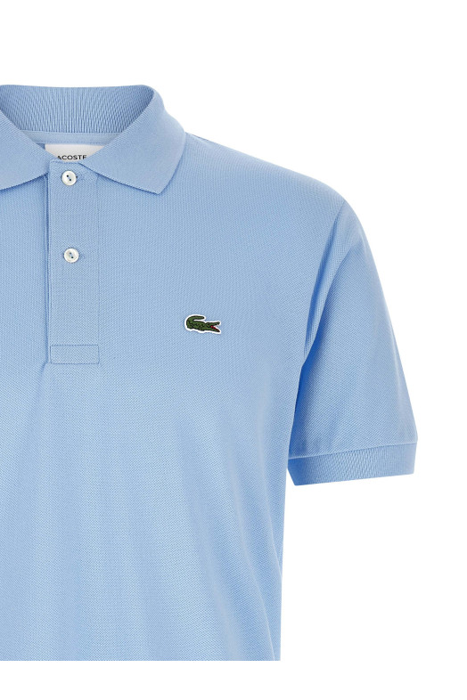 Logo patch polo shirt BLUE