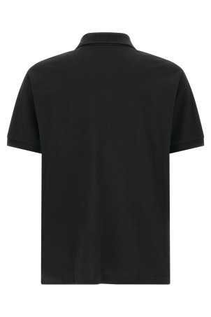 Logo patch polo shirt Black