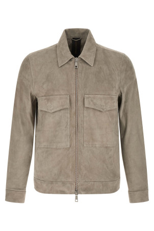 Suede jacket Gray