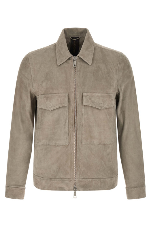 Suede jacket Gray
