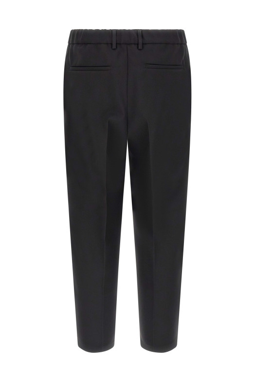 Technical gabardine trousers Black