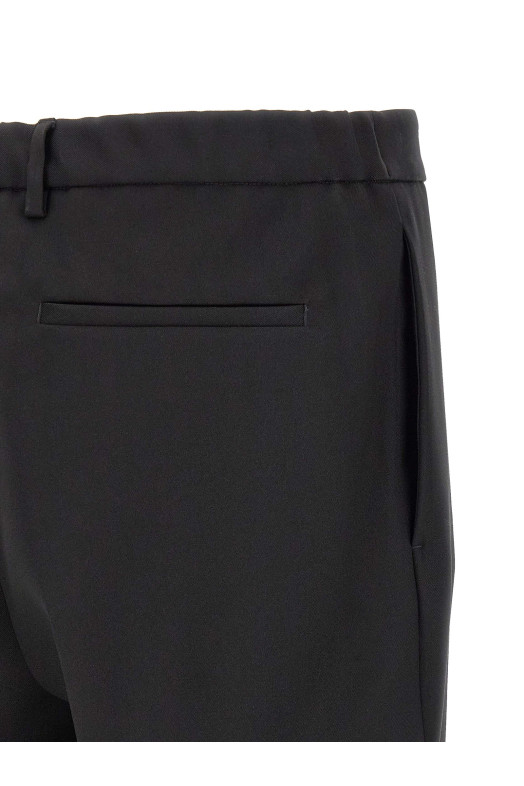 Technical gabardine trousers Black