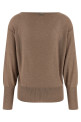 Lamé and sequin yarn sweater Brown