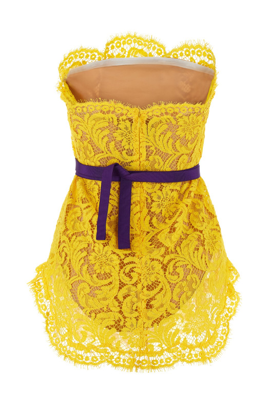 'Sophie Lace' dress Yellow