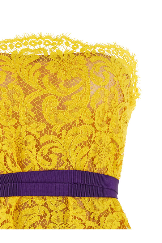 'Sophie Lace' dress Yellow