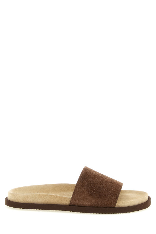 Suede slides Brown