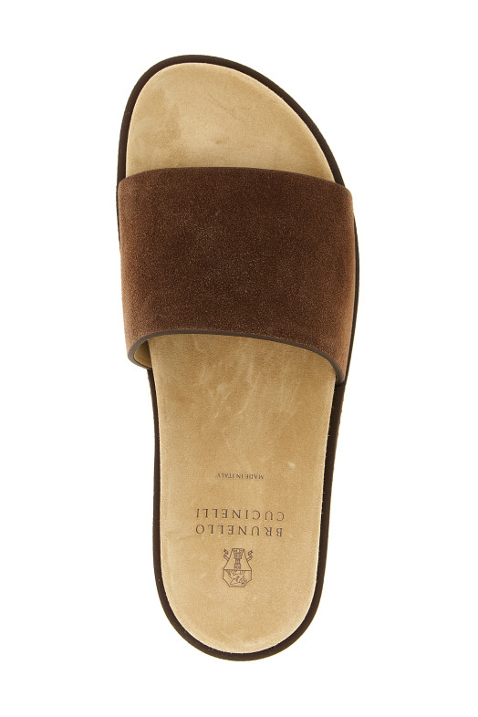 Suede slides Brown