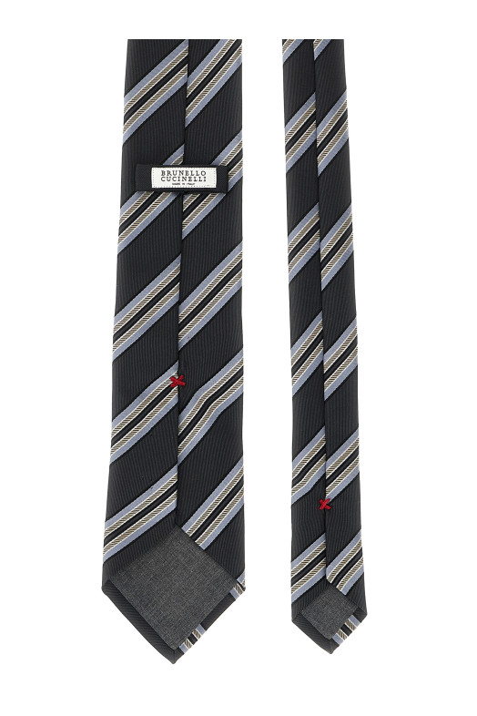Operated stripe tie Gray