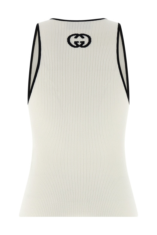'Incrocio GG' tank top Black-grey
