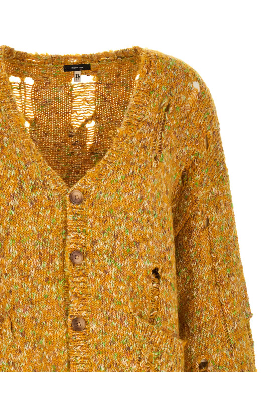 Torn cardigan Yellow