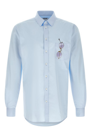 Trompe-l'œil print shirt BLUE