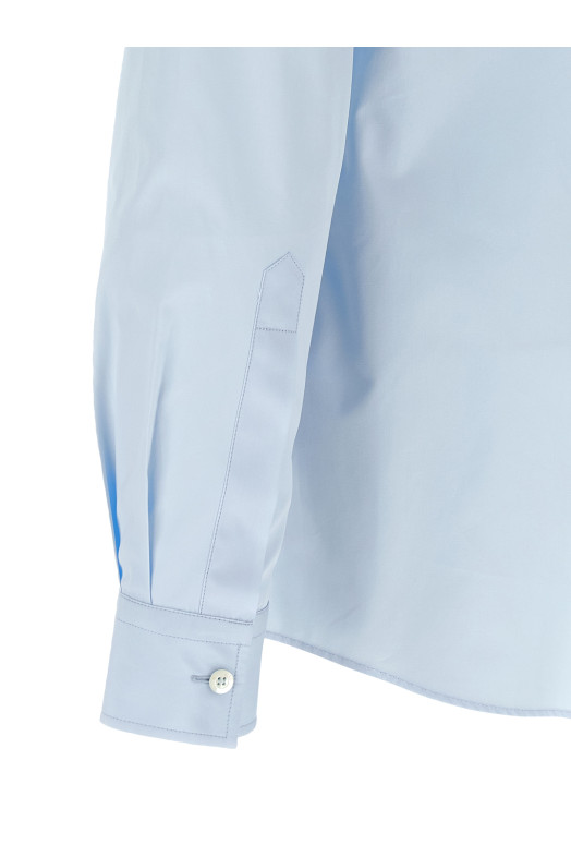 Trompe-l'œil print shirt BLUE