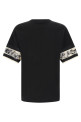 Silk detail T-shirt Black