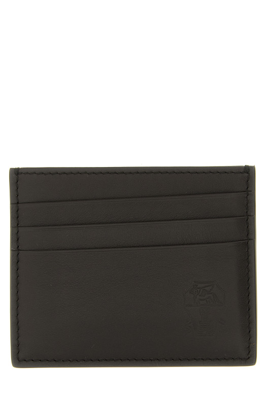 Logo card holder Brown