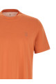 Logo print T-shirt orange