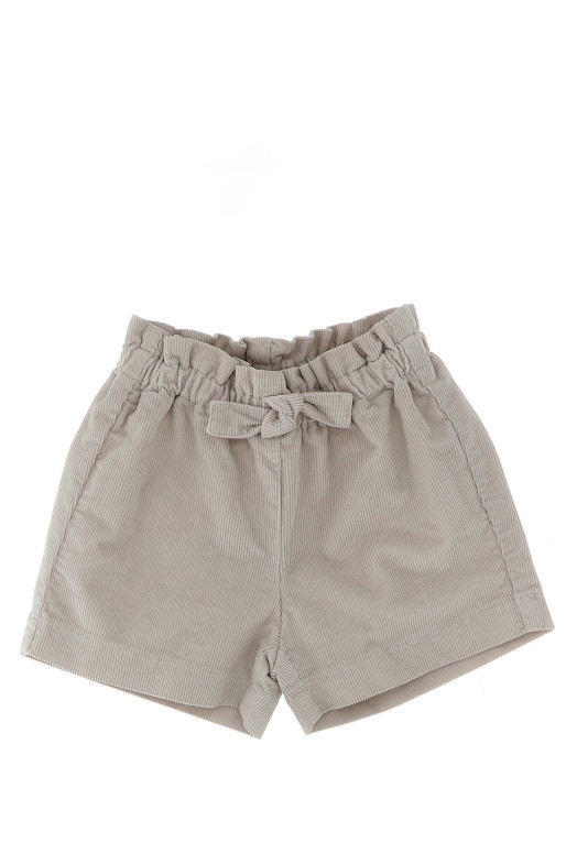 Шорти з ребристого вельвету Білі IL GUFO (A23PB114V6013030) Шорти з ребристого вельвету Білі IL GUFO (A23PB114V6013030)