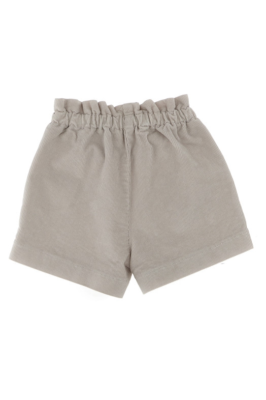 Шорти з ребристого вельвету Білі IL GUFO (A23PB114V6013030) Шорти з ребристого вельвету Білі IL GUFO (A23PB114V6013030)