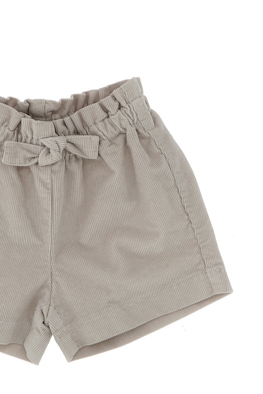 Шорти з ребристого вельвету Білі IL GUFO (A23PB114V6013030) Шорти з ребристого вельвету Білі IL GUFO (A23PB114V6013030)