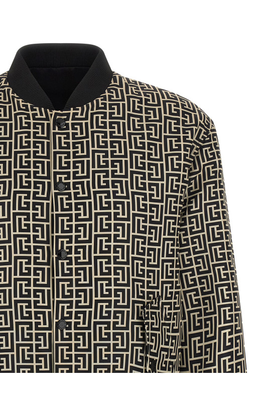 'Monogram' reversible bomber jacket Black