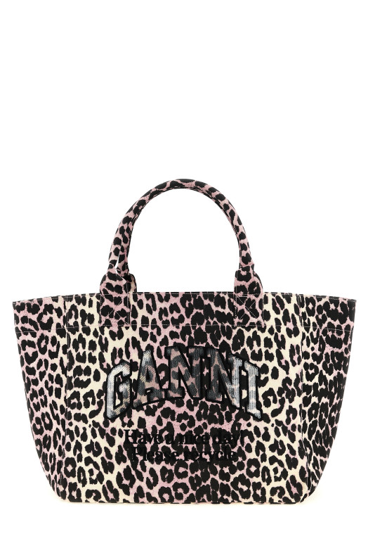 'Leopard Medium Tote' shopping bag Pink