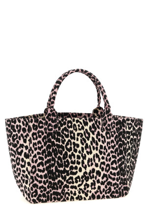 'Leopard Medium Tote' shopping bag Pink