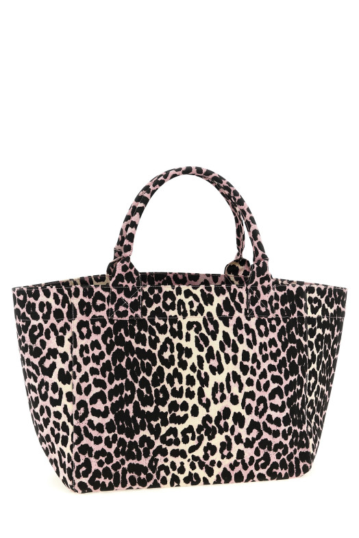 'Leopard Medium Tote' shopping bag Pink