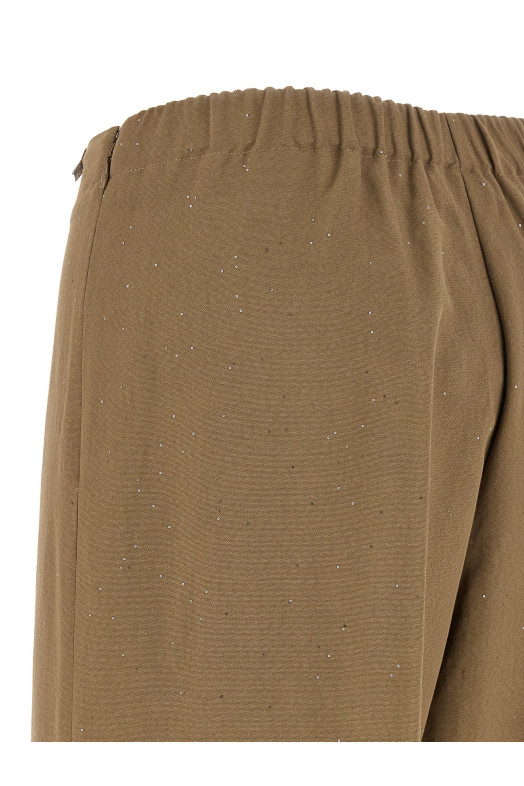 Micro sequin pants Brown