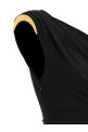 Jewel shoulder dress Black
