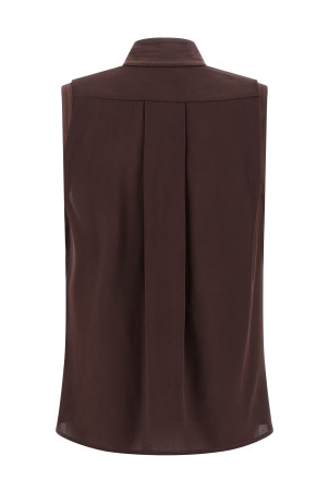 Draped top Brown