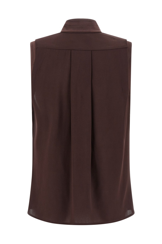 Draped top Brown