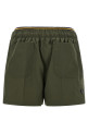 Double layer elastic shorts Green