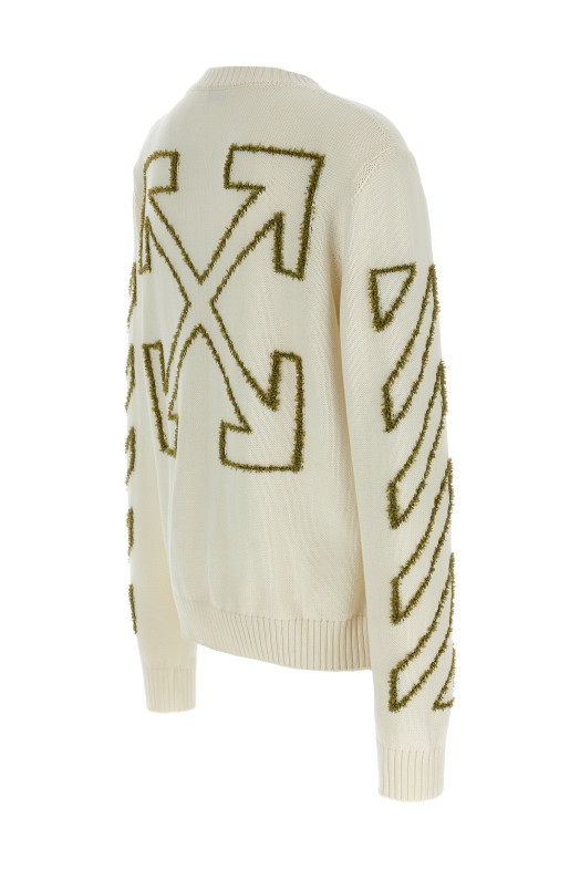 'Diag Outline' sweater Beige