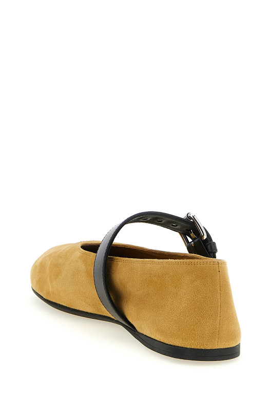 Buckle ballet flats Beige