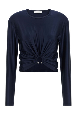 'Piercing Detail' top Blue