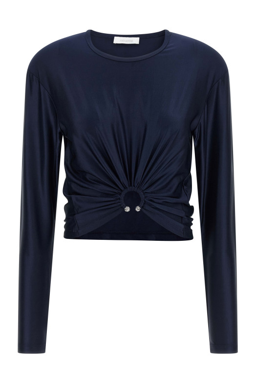 'Piercing Detail' top Blue