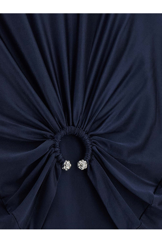 'Piercing Detail' top Blue