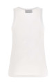 Logo embroidery tank top White