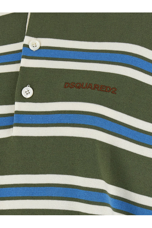 'Striped Knit' polo shirt Multicolor