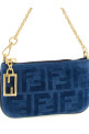 FF mini denim pouch Blue