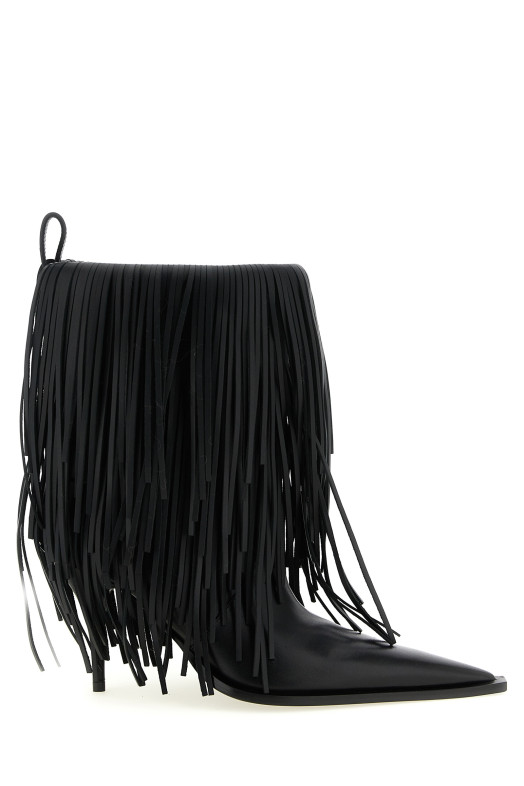 'Avenue Fringe' ankle boots Black